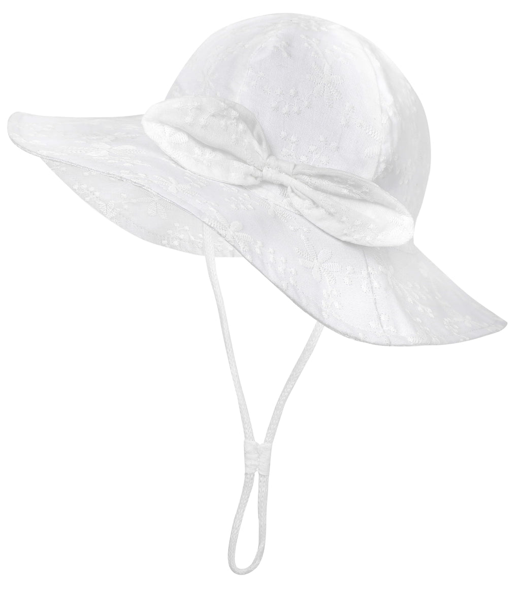 Baby Girl Sun Hat Toddler Summer Bucket Hats UPF 50+ Hat for Infant Girl Beach Hat with Wide Brim 0-6T