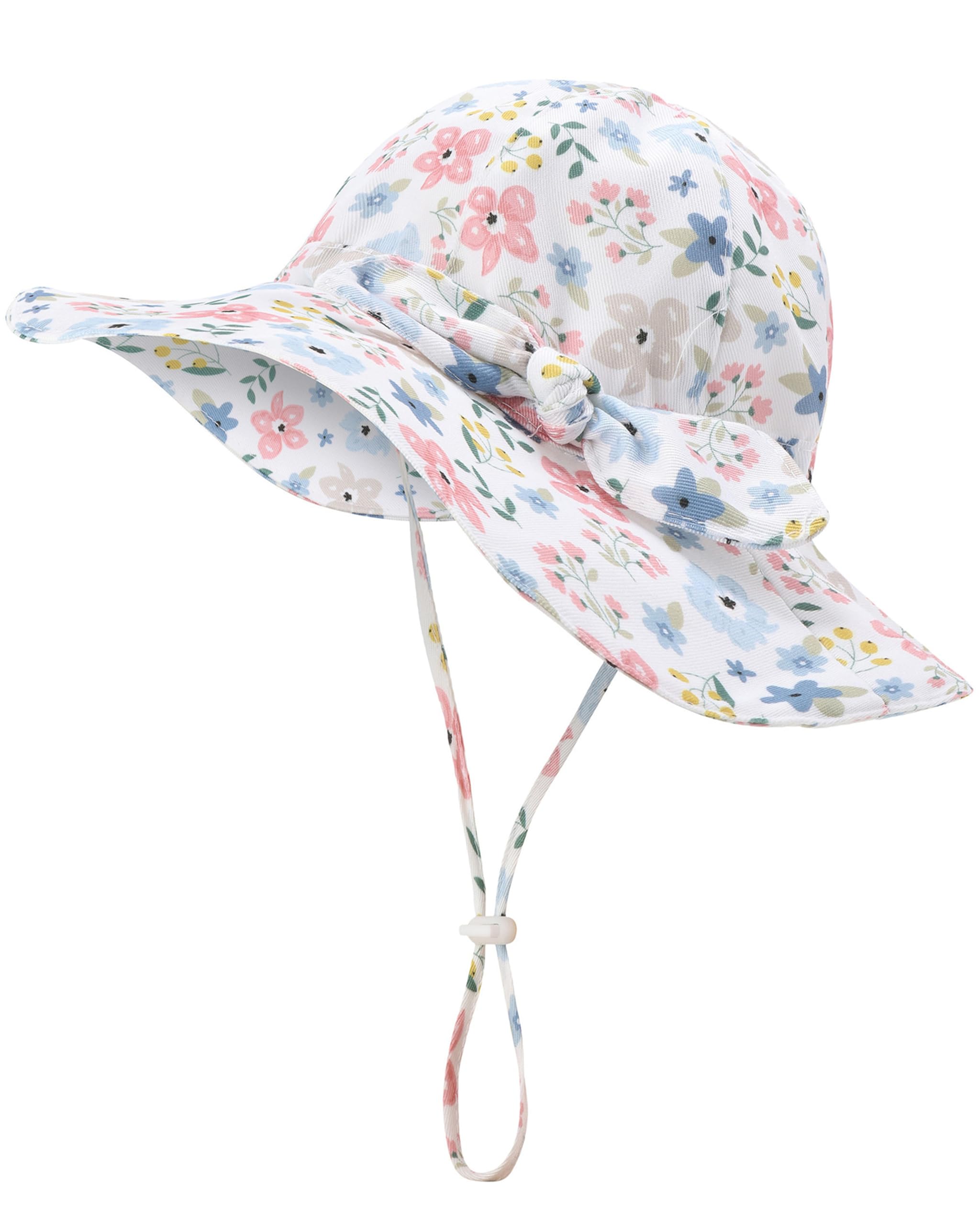 Baby Girl Sun Hat Toddler Summer Bucket Hats UPF 50+ Hat for Infant Girl Beach Hat with Wide Brim 0-6T