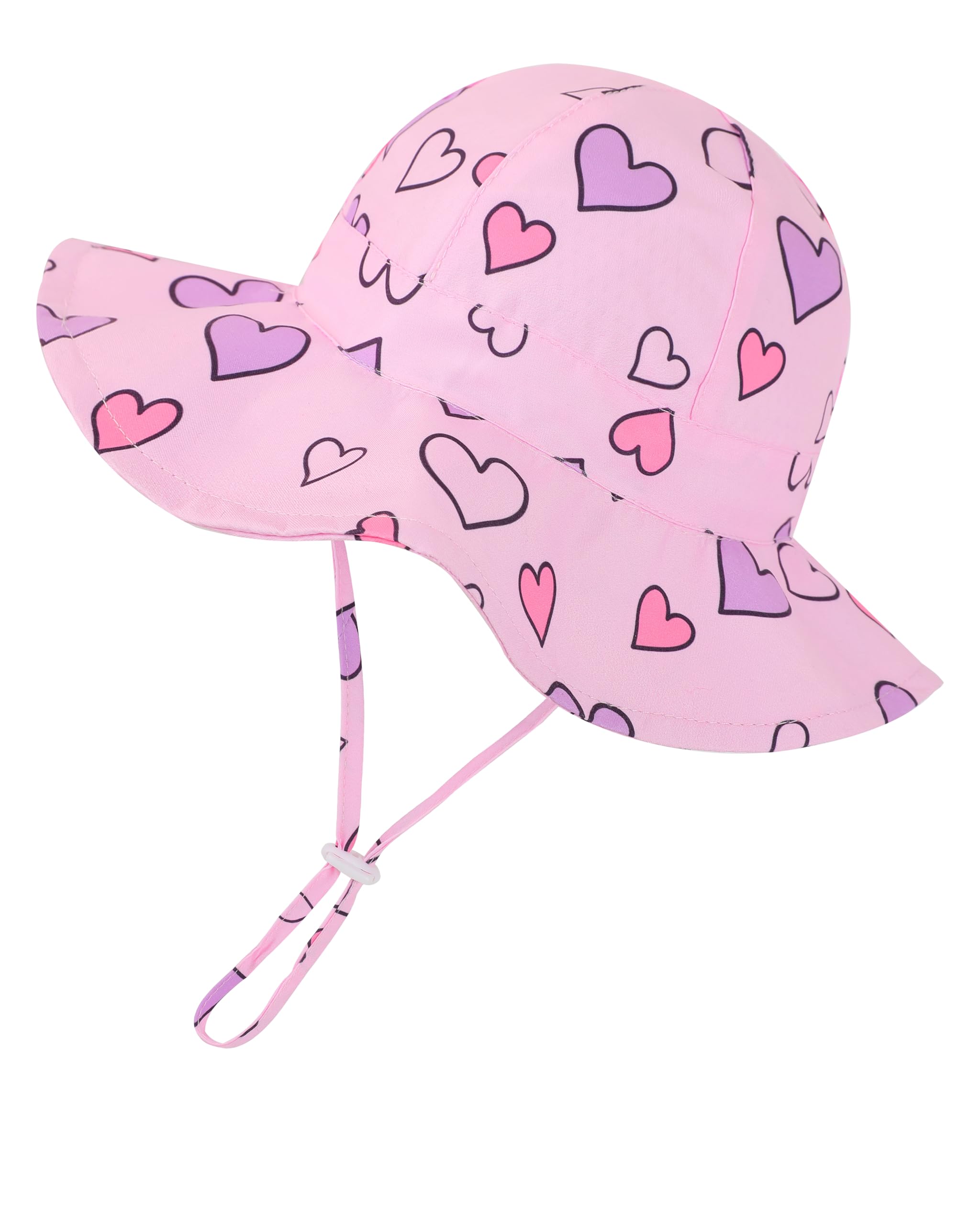 Baby Girl Sun Hat Toddler Summer Bucket Hats UPF 50+ Hat for Infant Girl Beach Hat with Wide Brim 0-6T