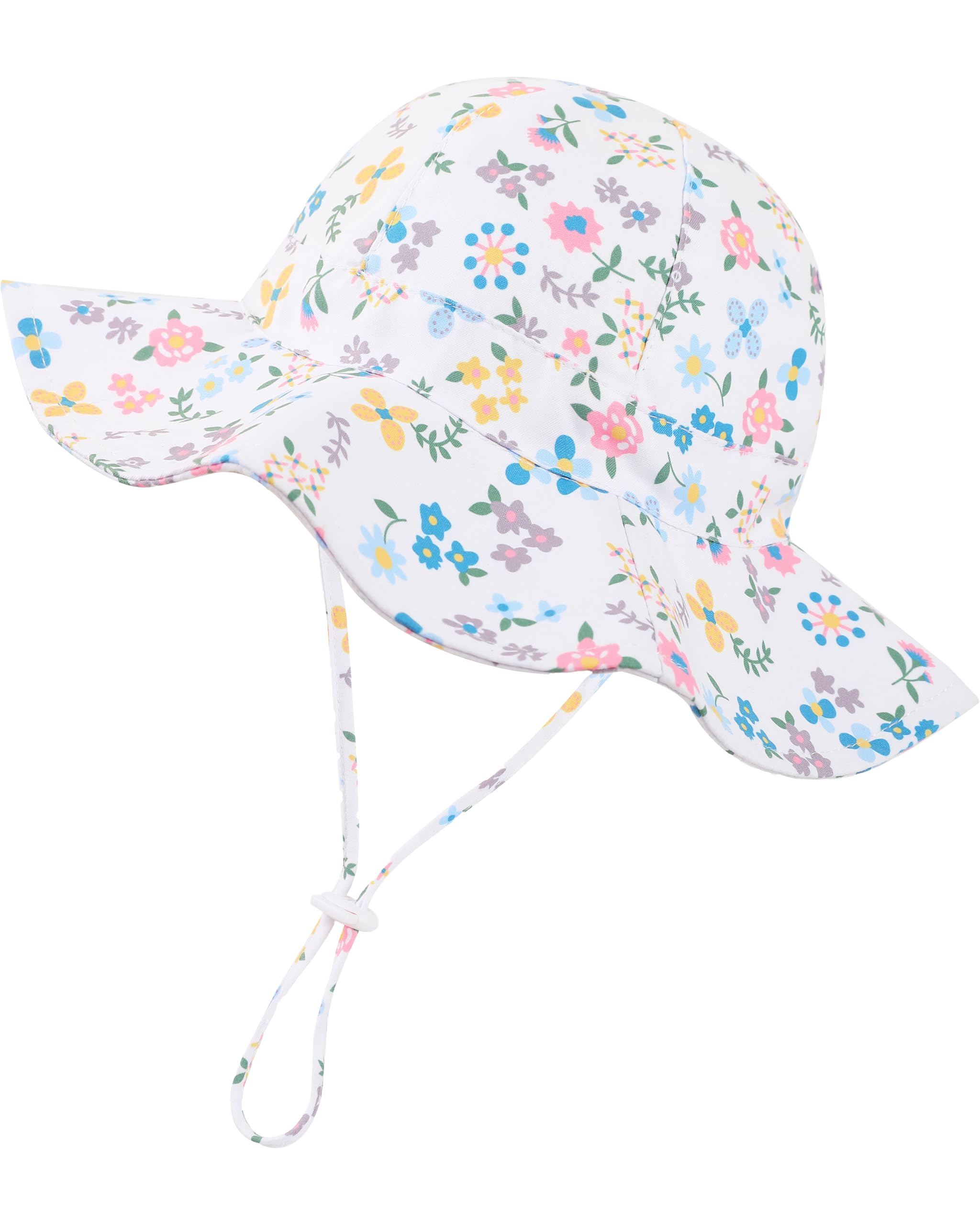 Baby Girl Sun Hat Toddler Summer Bucket Hats UPF 50+ Hat for Infant Girl Beach Hat with Wide Brim 0-6T