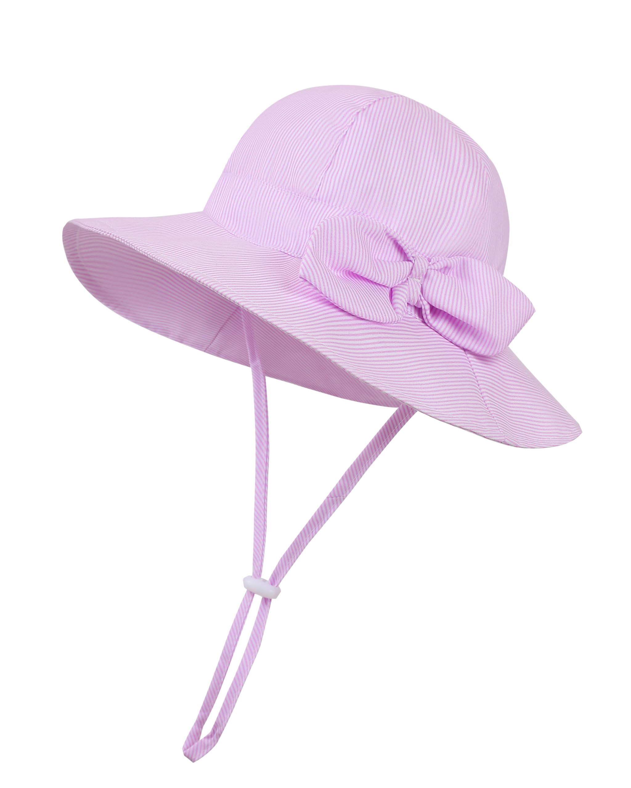 Baby Girl Sun Hat Toddler Summer Bucket Hats UPF 50+ Hat for Infant Girl Beach Hat with Wide Brim 0-6T