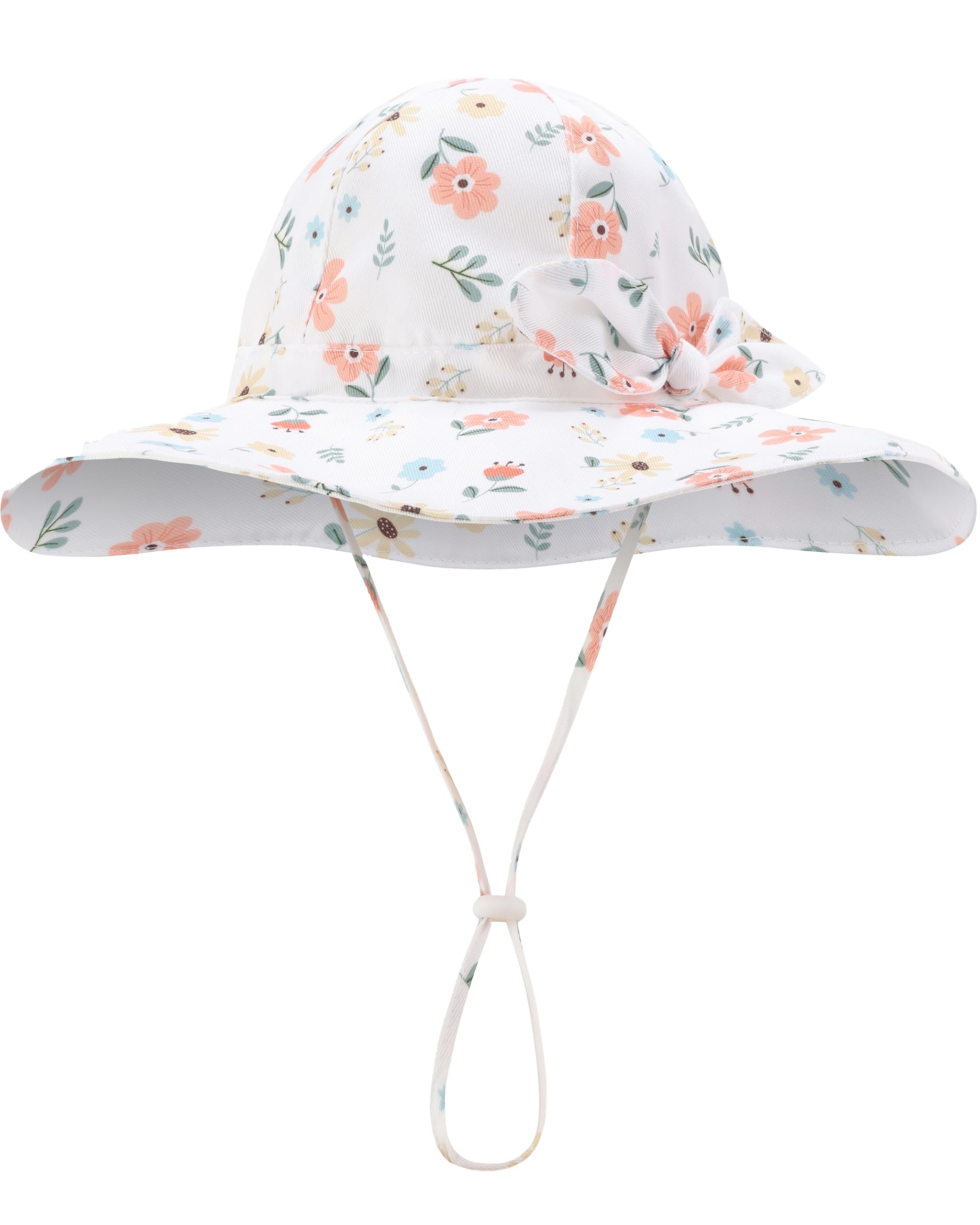 Baby Girl Sun Hat Toddler Summer Bucket Hats UPF 50+ Hat for Infant Girl Beach Hat with Wide Brim 0-6T