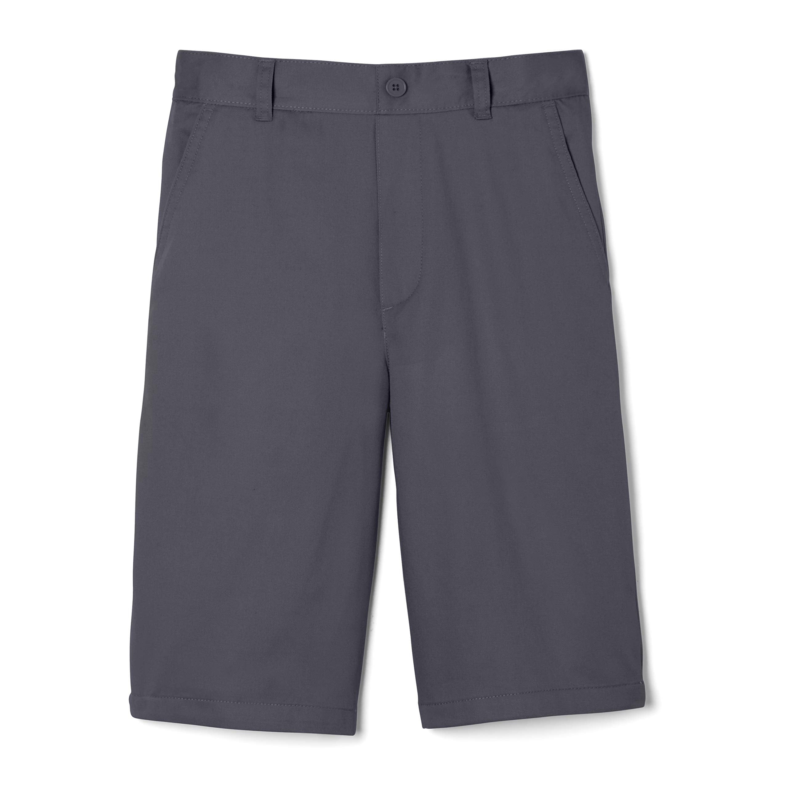 French Toast Boys' Husky Pull-on Twill Shorts School Uniform for Kids