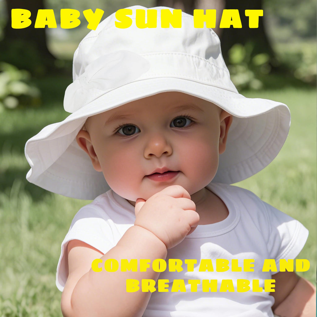 Baby Girl Sun Hat Toddler Summer Bucket Hats UPF 50+ Hat for Infant Girl Beach Hat with Wide Brim 0-6T