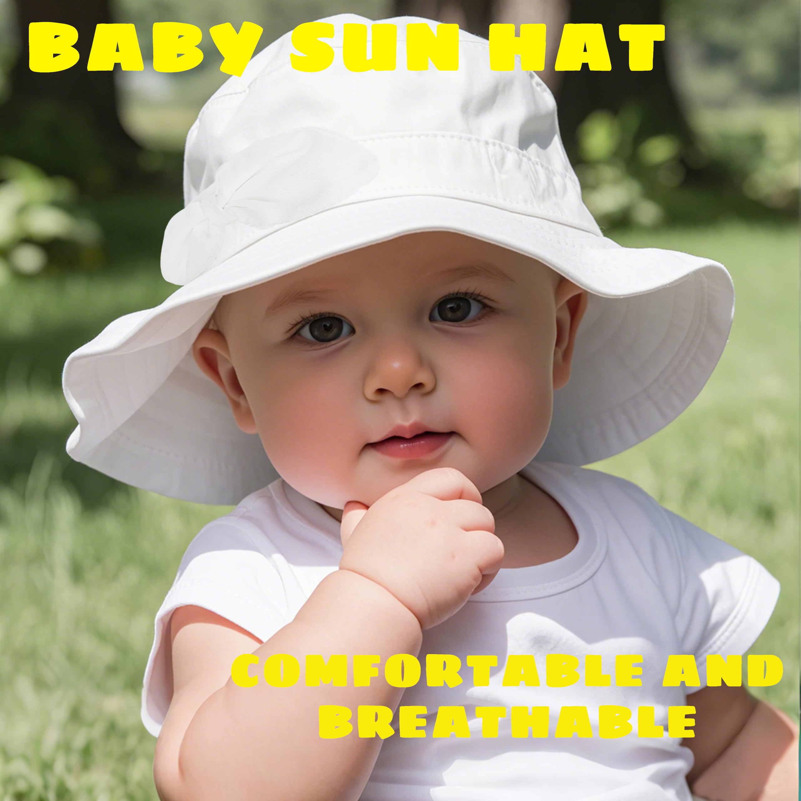 Baby Girl Sun Hat Toddler Summer Bucket Hats UPF 50+ Hat for Infant Girl Beach Hat with Wide Brim 0-6T