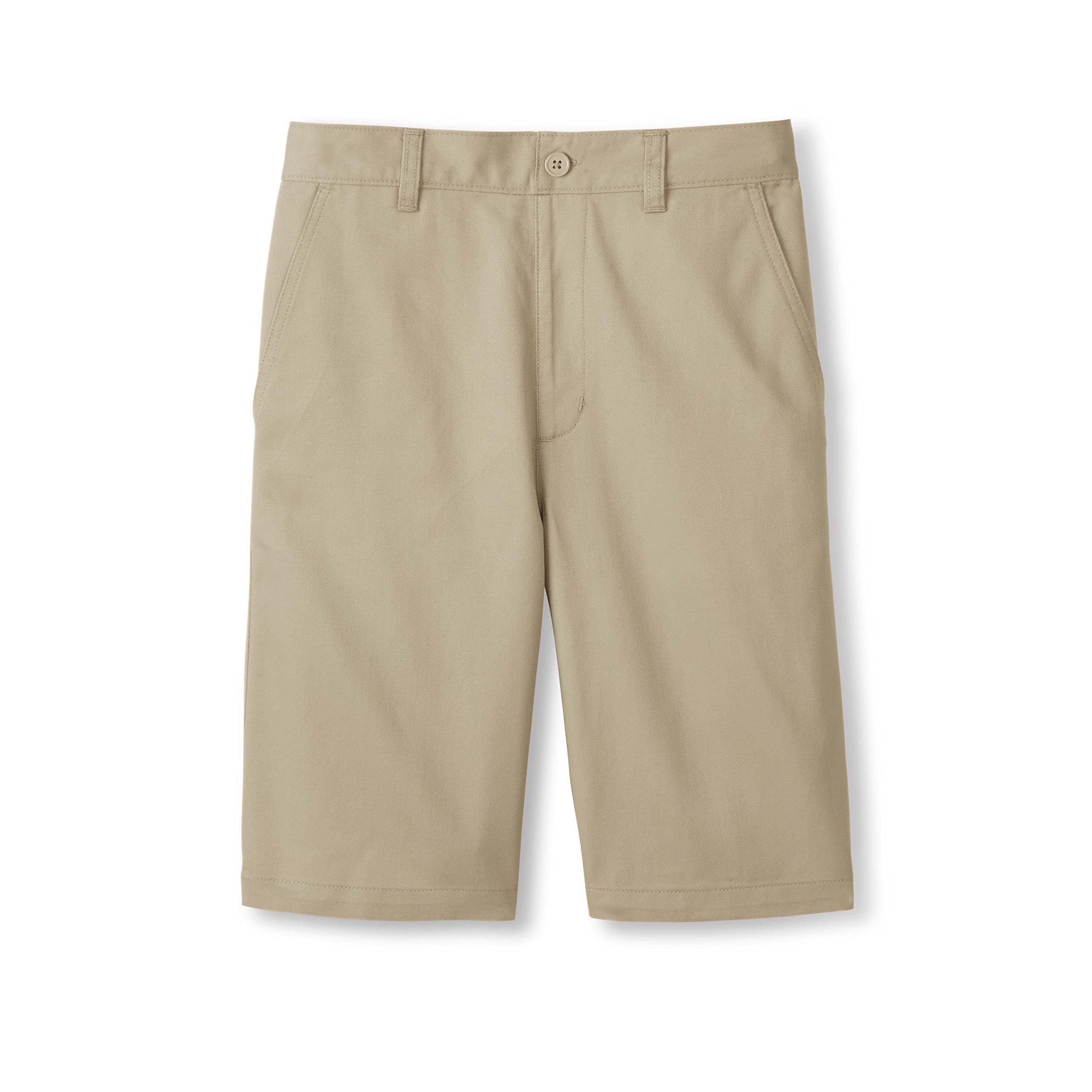 French Toast Boys' Husky Pull-on Twill Shorts School Uniform for Kids